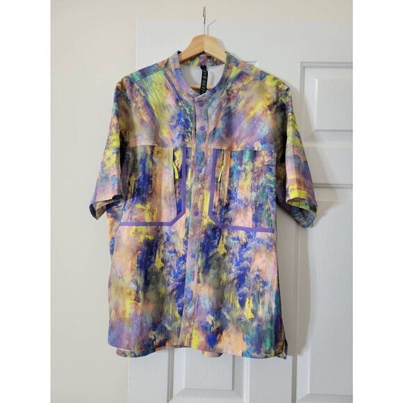 Lululemon Men’s Water-Repellent Hiking Short Sleeve Shirt Altered Nature M NWOT - Picture 4 of 10